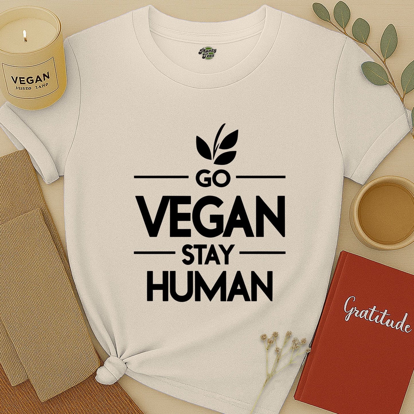 Go Vegan Stay Human T-Shirt