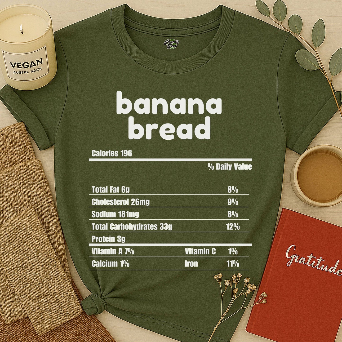 Banana Bread Nutrition Facts T-Shirt