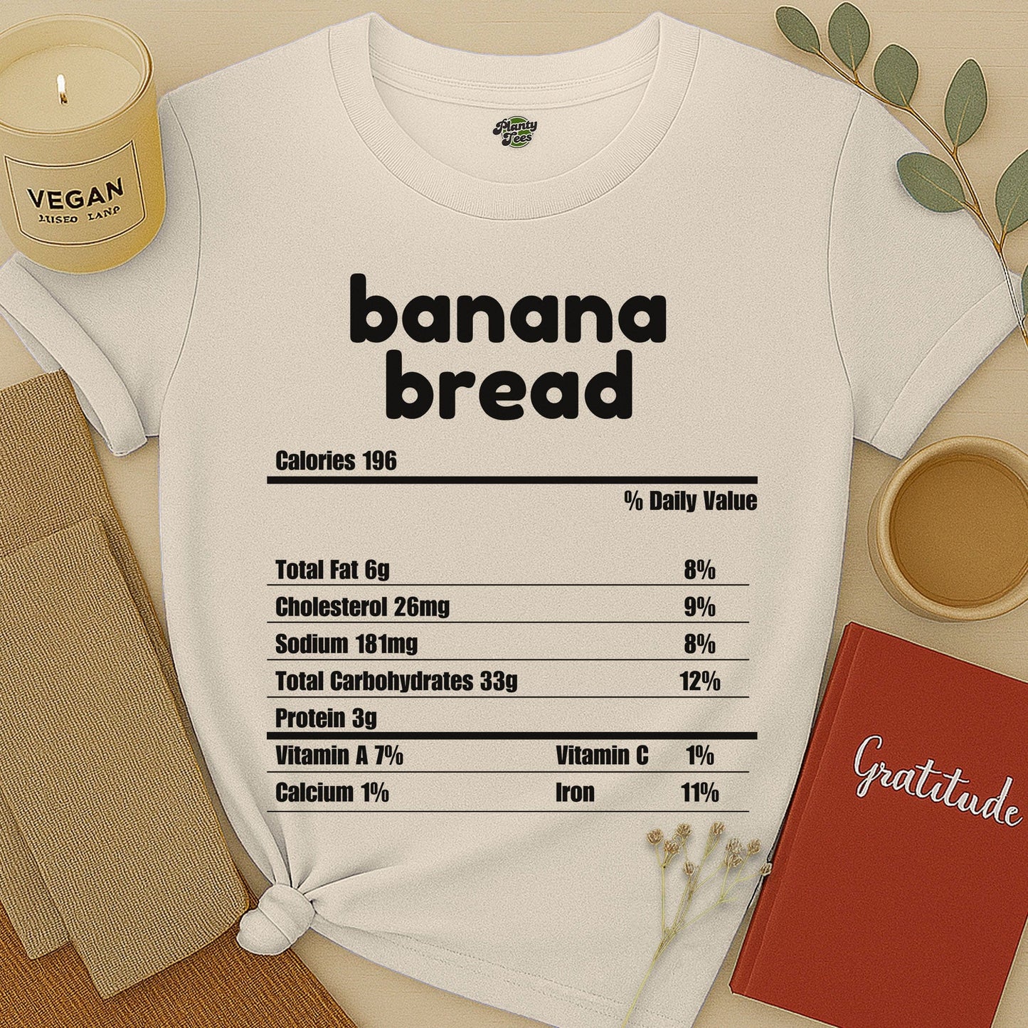 Banana Bread Nutrition Facts T-Shirt