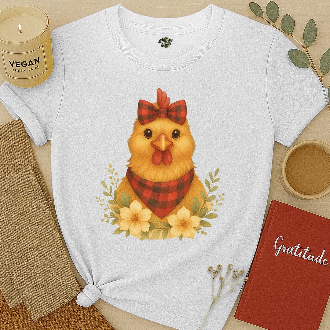 Chicken with Bow T-Shirt