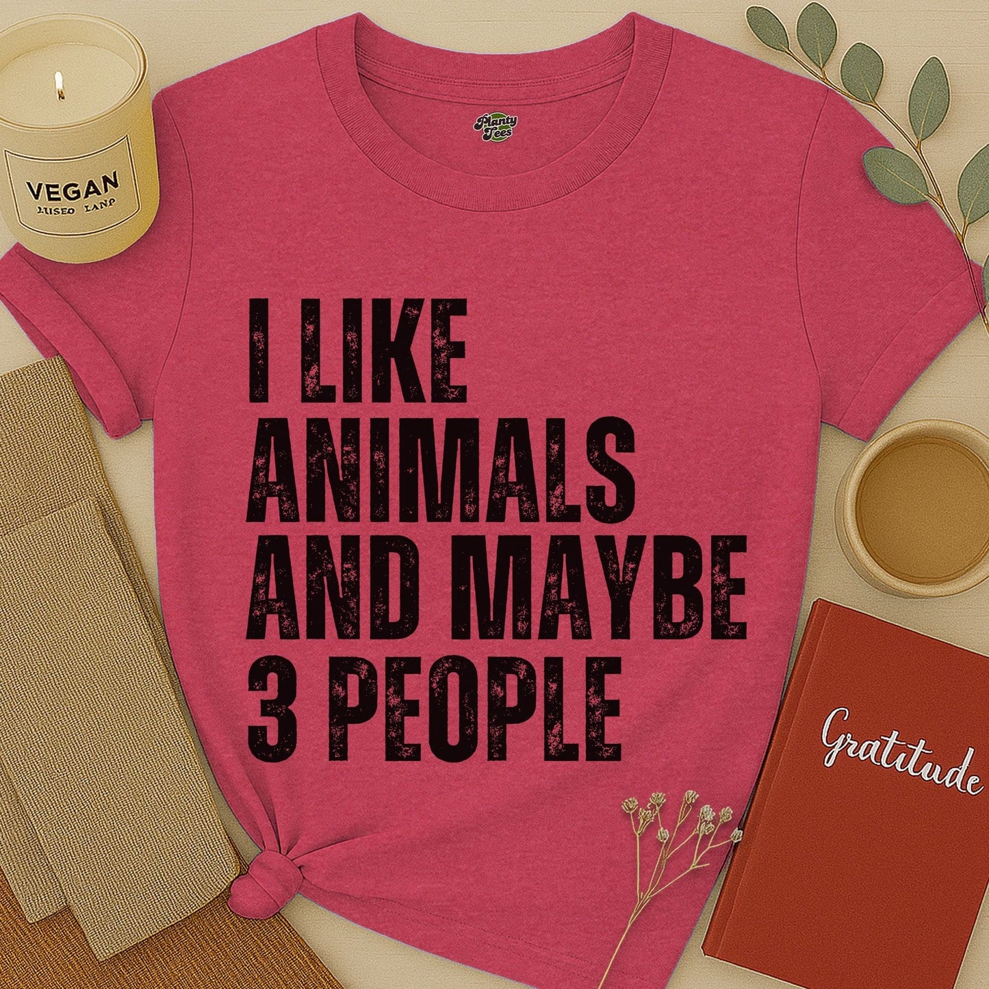 I Like Animals and Maybe 3 People T-Shirt