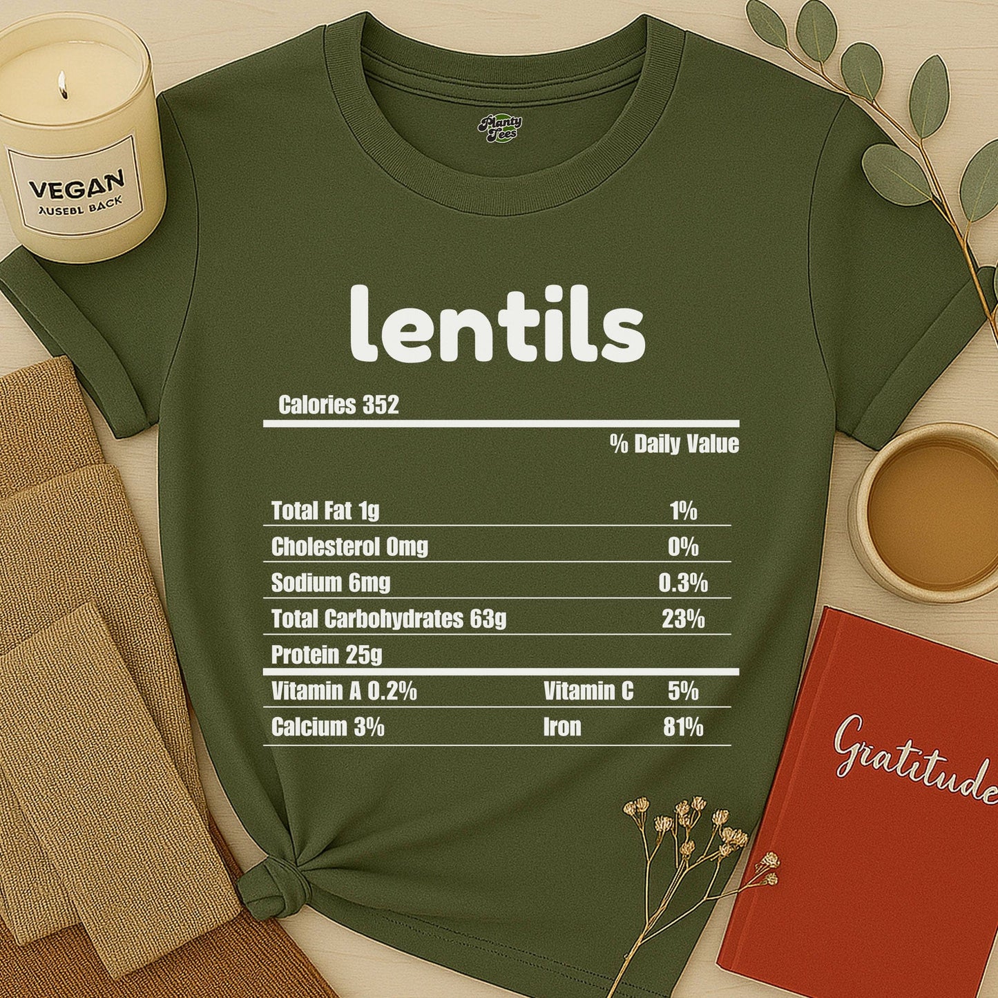 Lentils Nutrition Facts T-Shirt