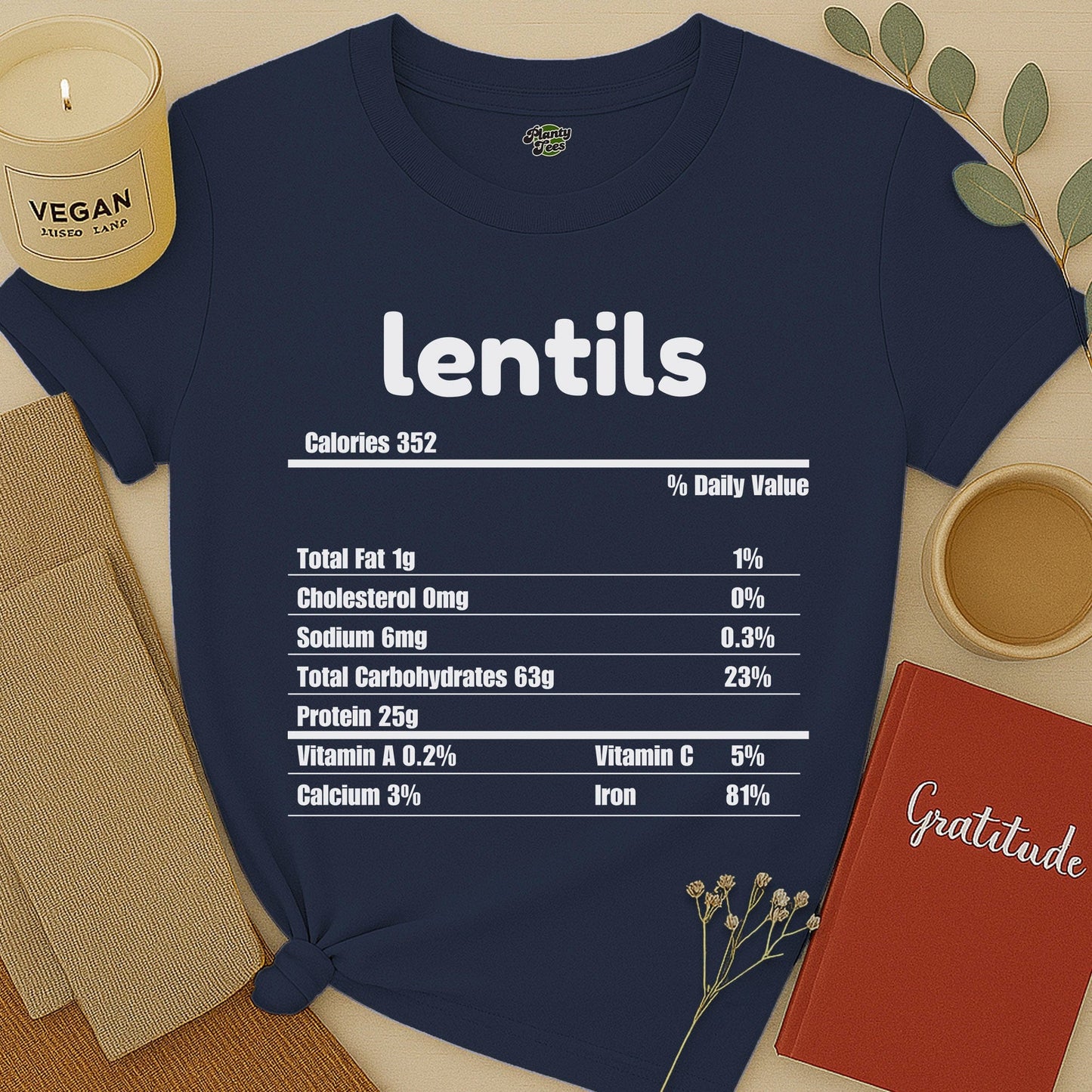 Lentils Nutrition Facts T-Shirt