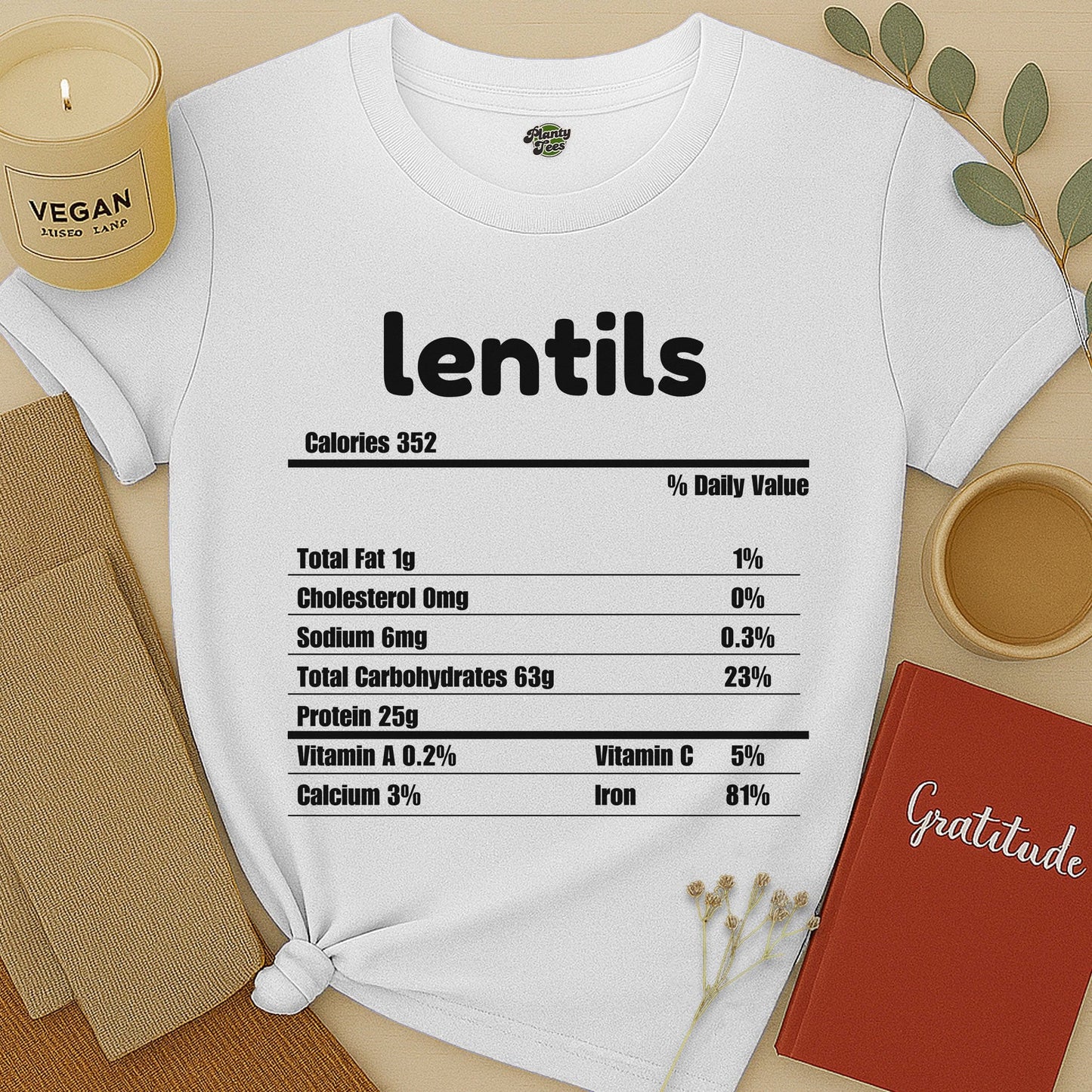 Lentils Nutrition Facts T-Shirt