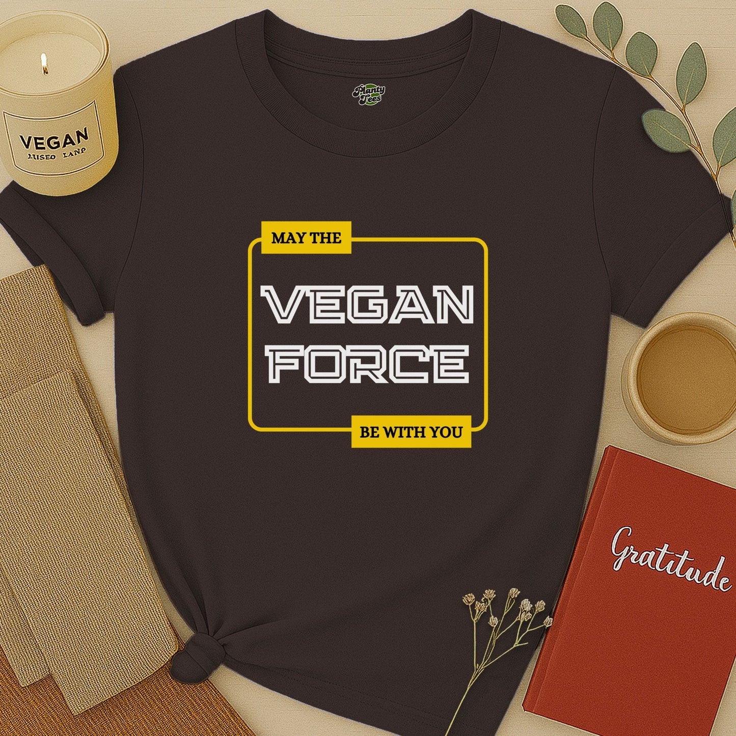 May The Vegan Force With You T-Shirt