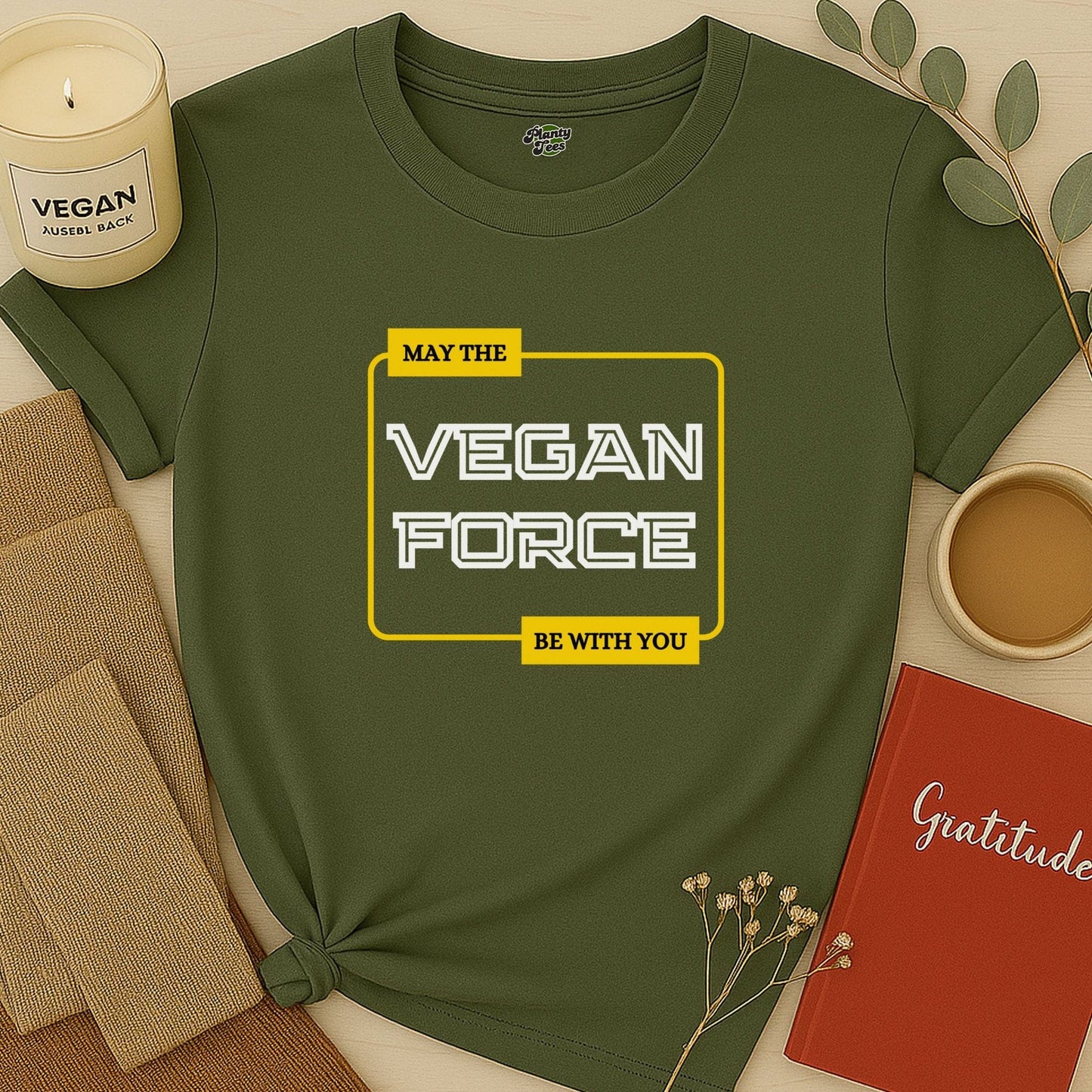 May The Vegan Force With You T-Shirt