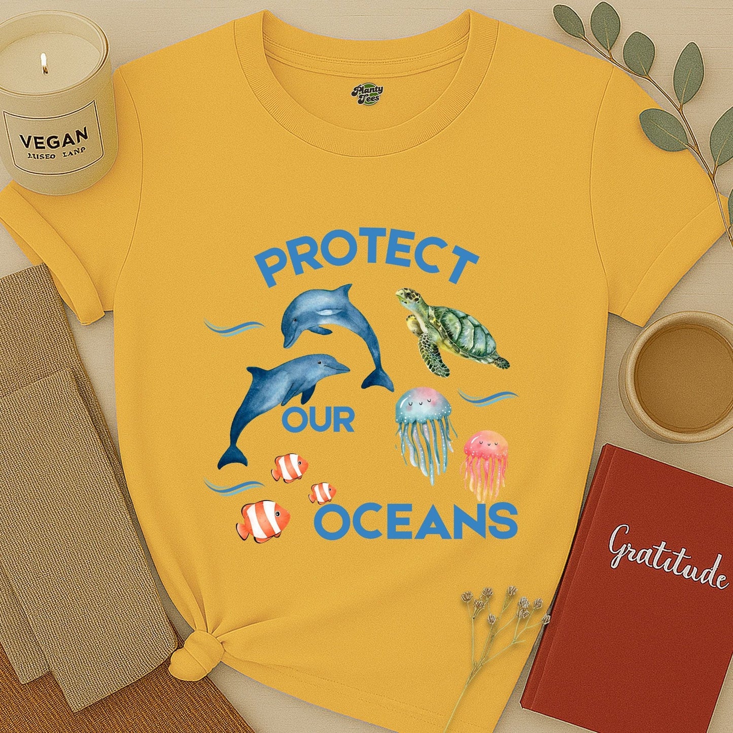 Protect Our Oceans, Colorful T-Shirt