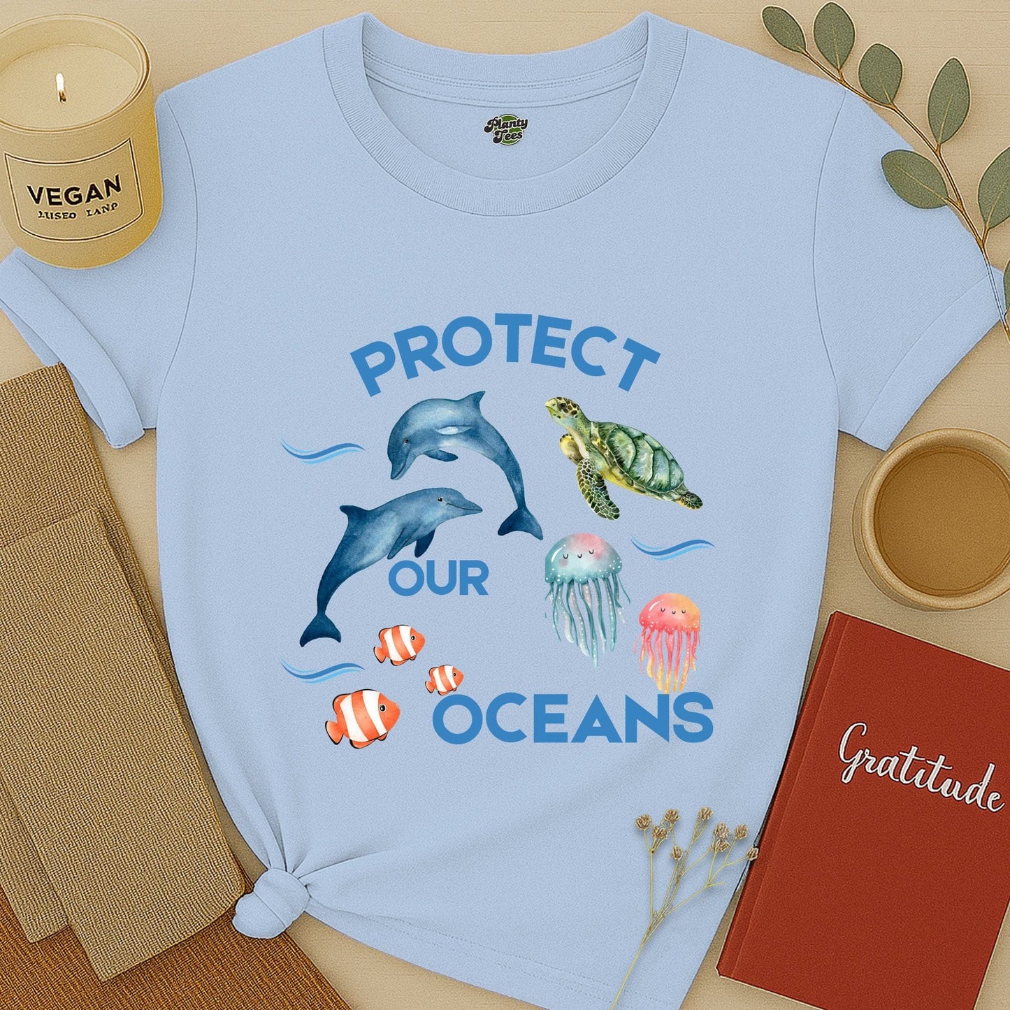 Protect Our Oceans, Colorful T-Shirt