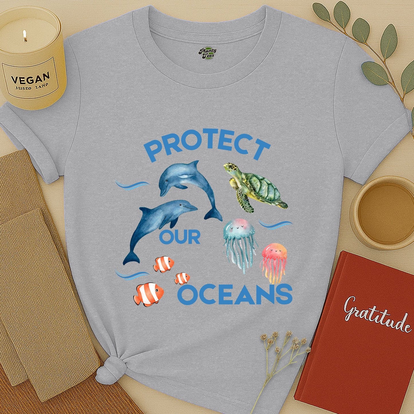 Protect Our Oceans, Colorful T-Shirt