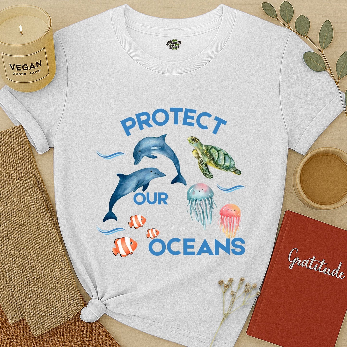 Protect Our Oceans, Colorful T-Shirt