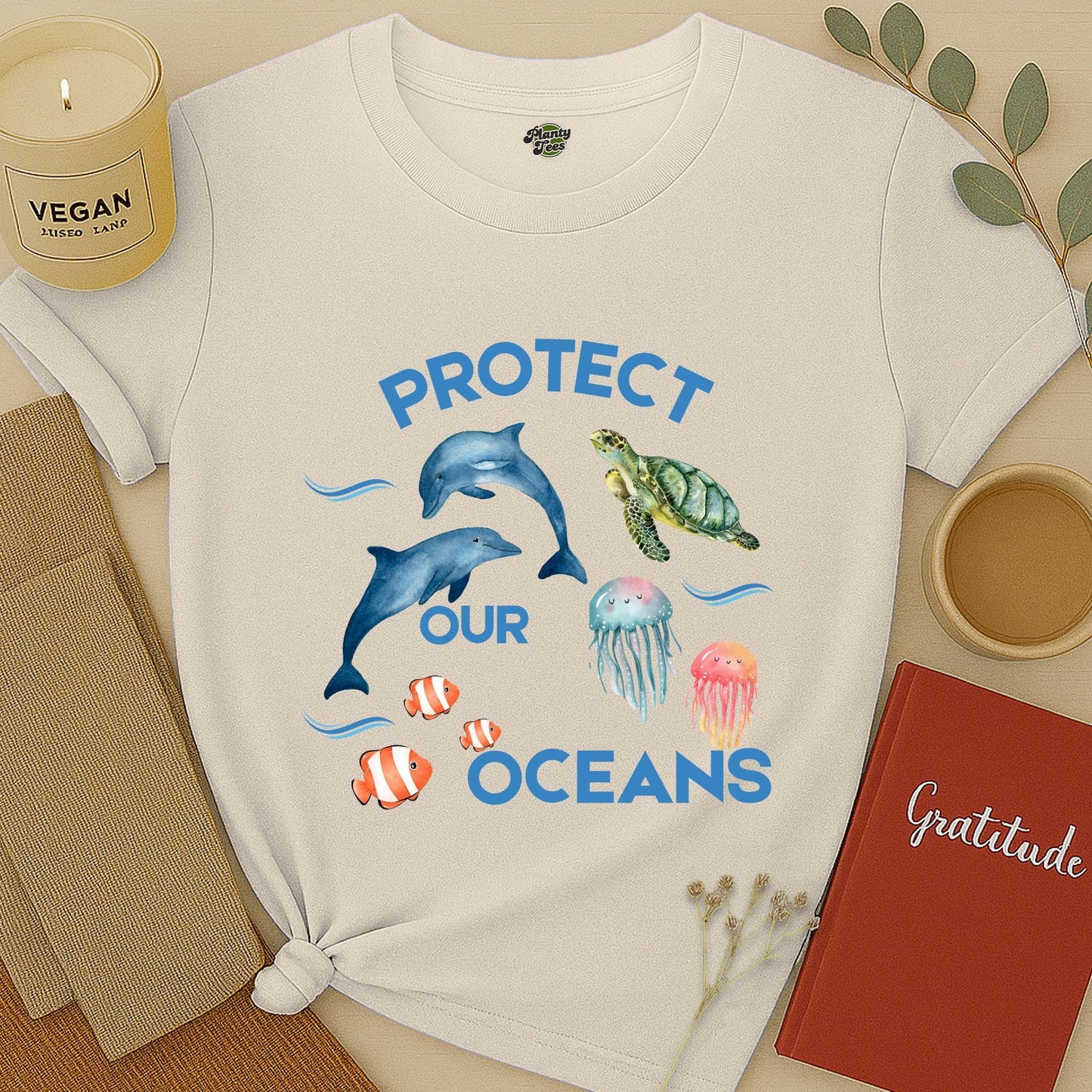 Protect Our Oceans, Colorful T-Shirt