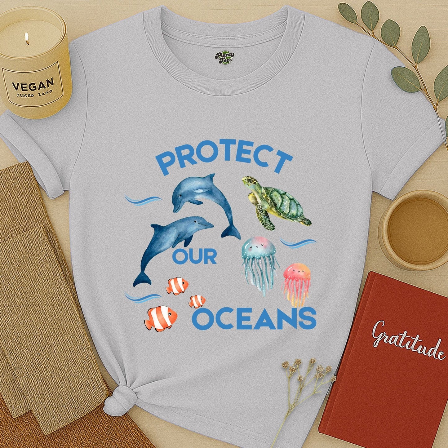 Protect Our Oceans, Colorful T-Shirt