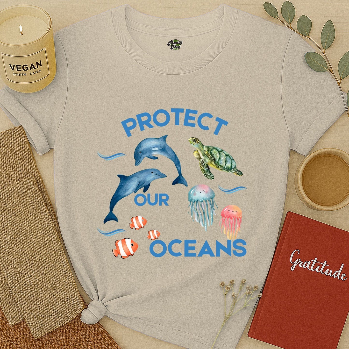 Protect Our Oceans, Colorful T-Shirt