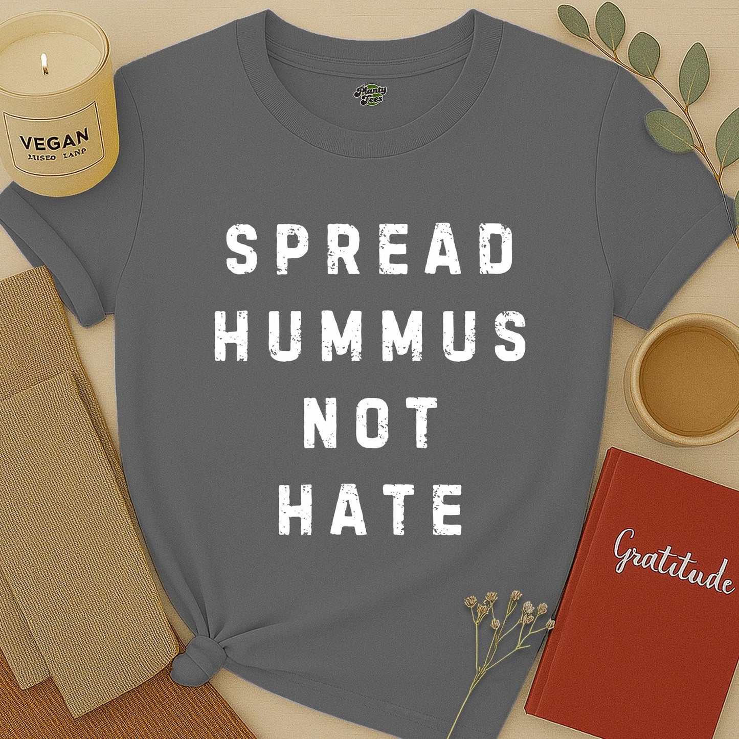 Spread Hummus Not Hate Typo T-Shirt
