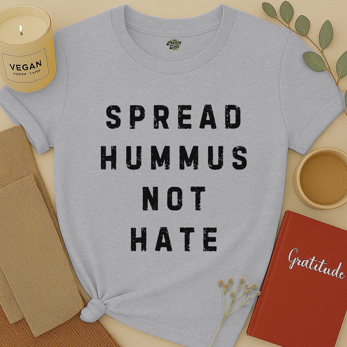 Spread Hummus Not Hate Typo T-Shirt