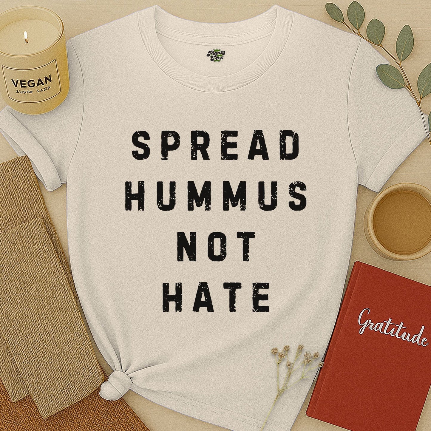 Spread Hummus Not Hate Typo T-Shirt