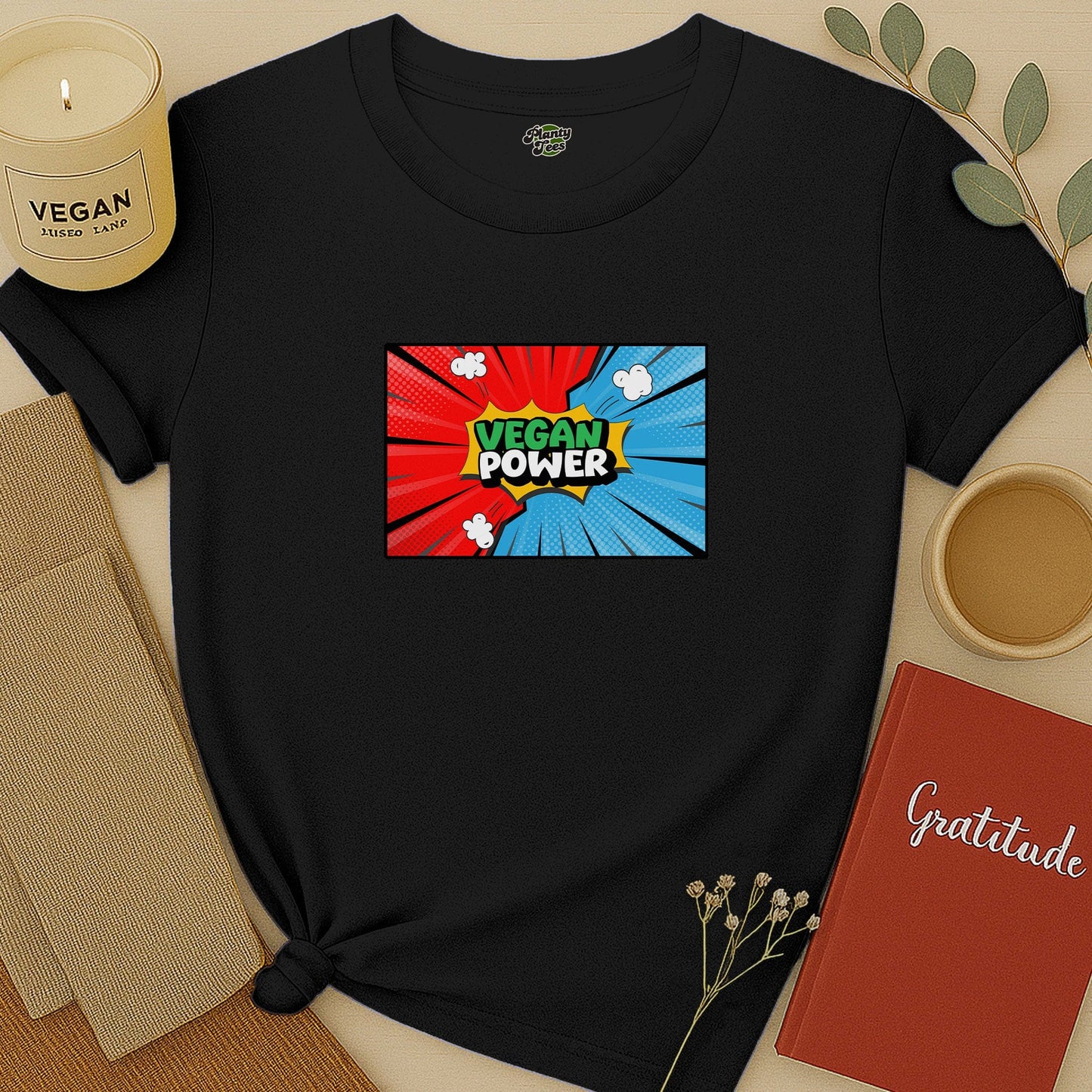 Vegan Power Comic Book T-Shirt