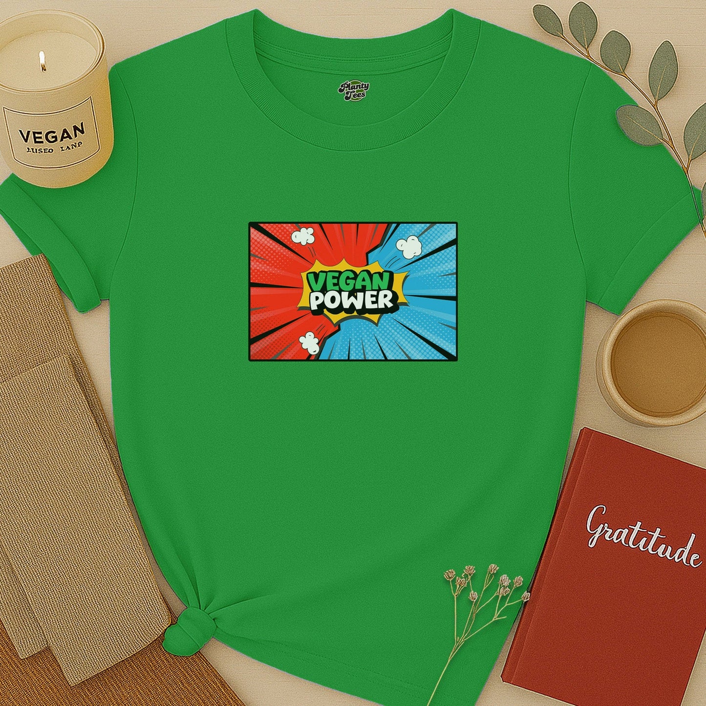 Vegan Power Comic Book T-Shirt