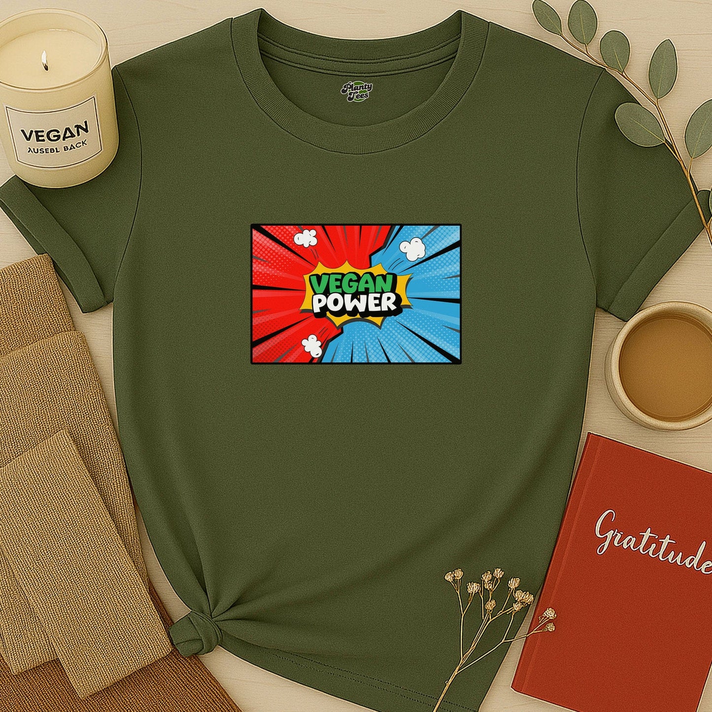 Vegan Power Comic Book T-Shirt