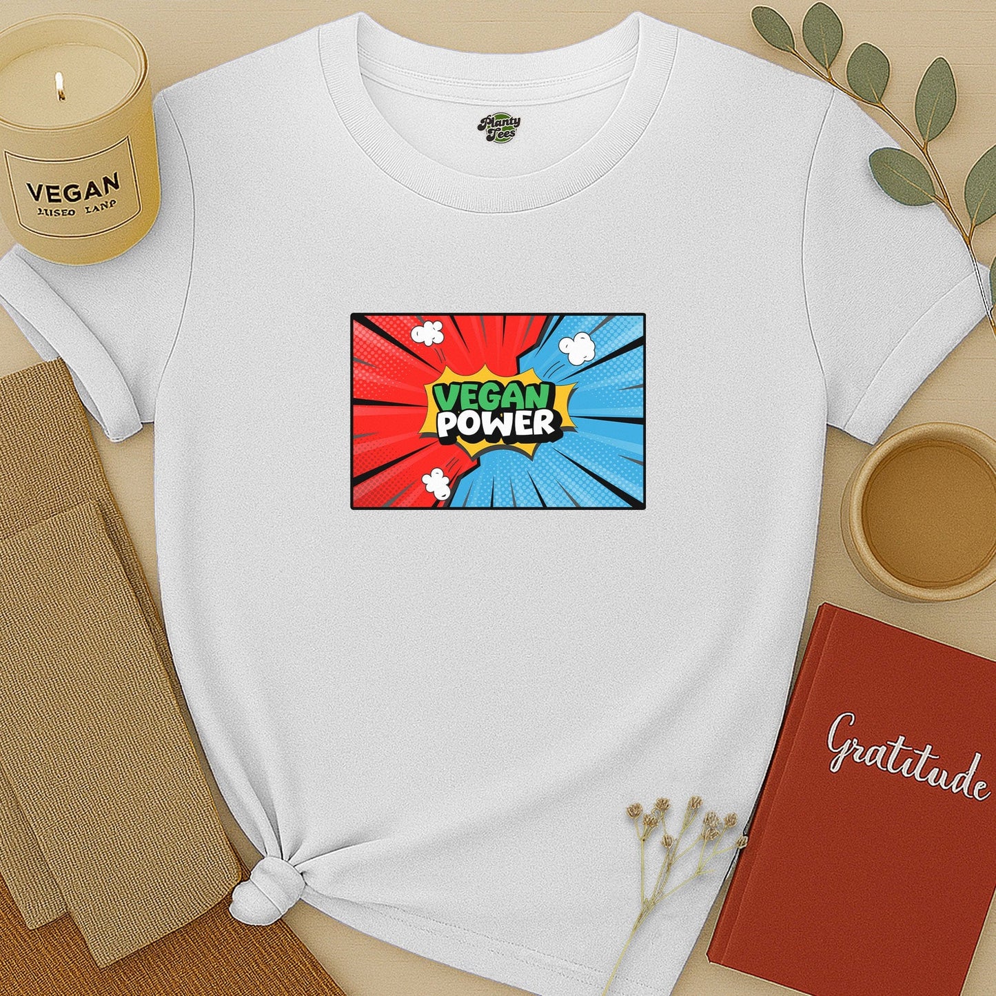 Vegan Power Comic Book T-Shirt