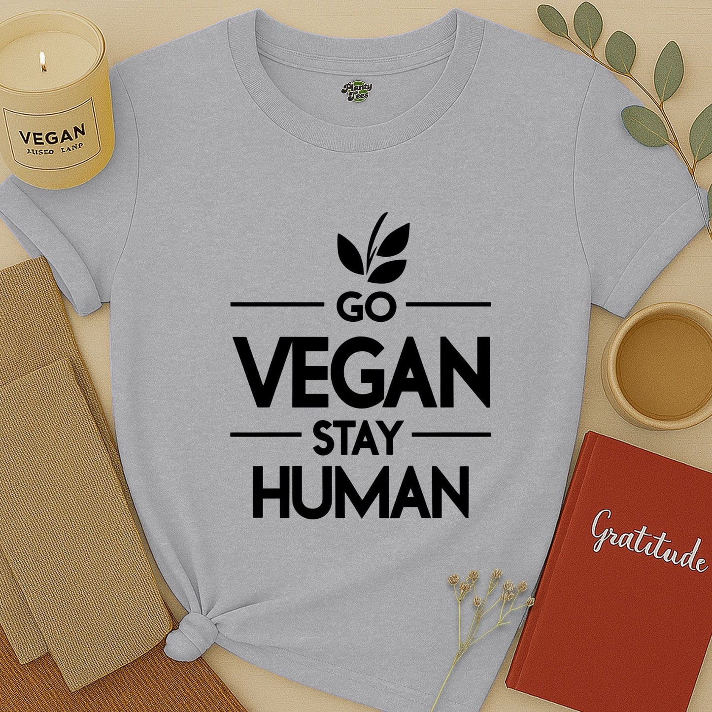 Go Vegan Stay Human T-Shirt