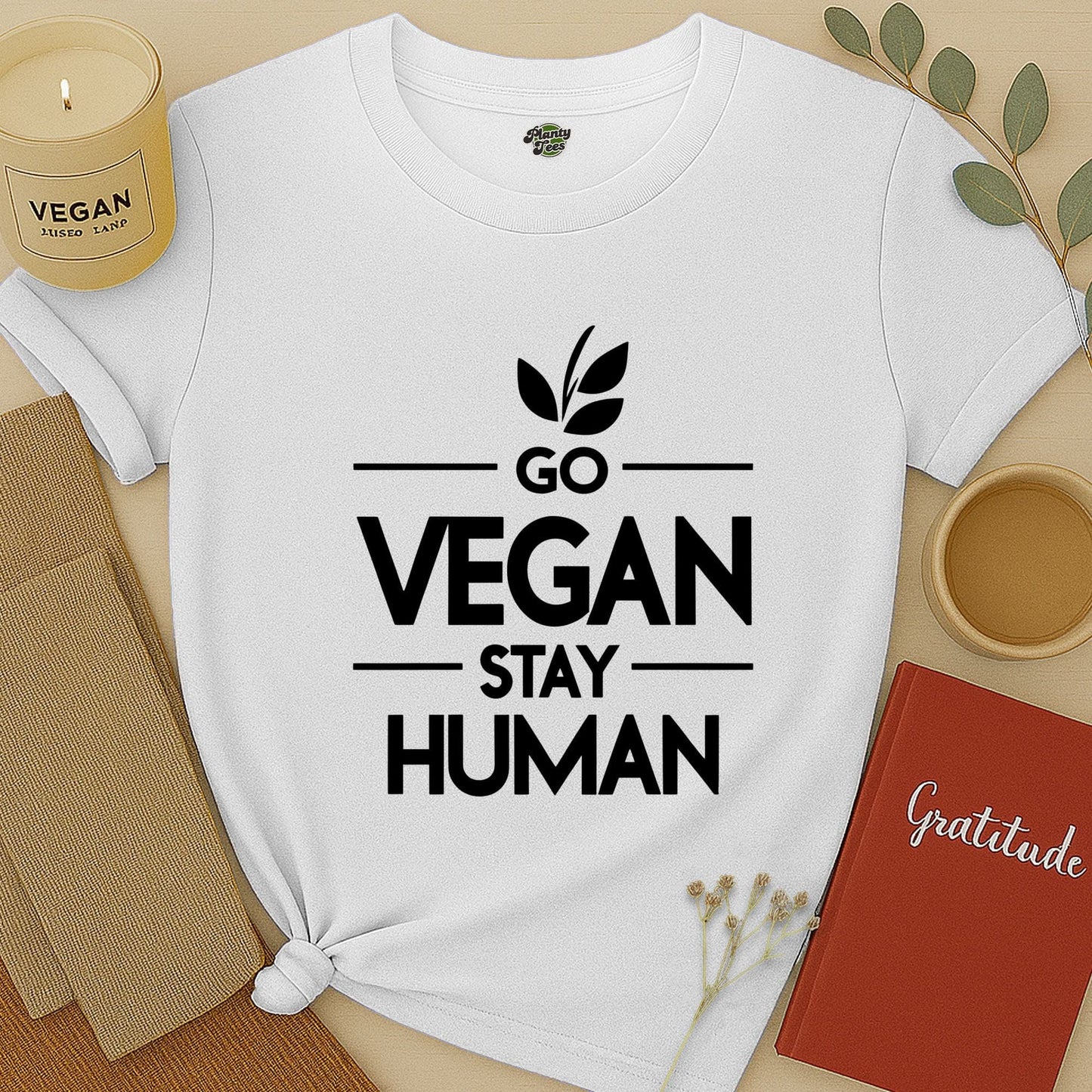 Go Vegan Stay Human T-Shirt