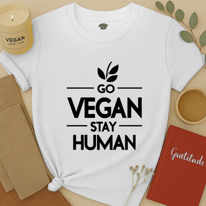 Go Vegan Stay Human T-Shirt
