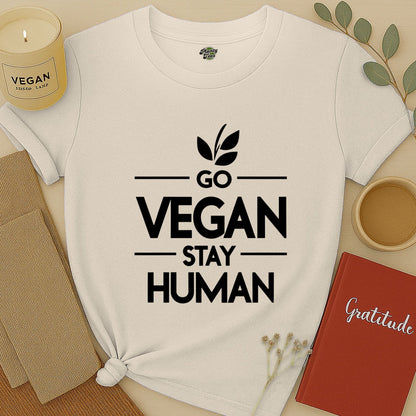 Go Vegan Stay Human T-Shirt