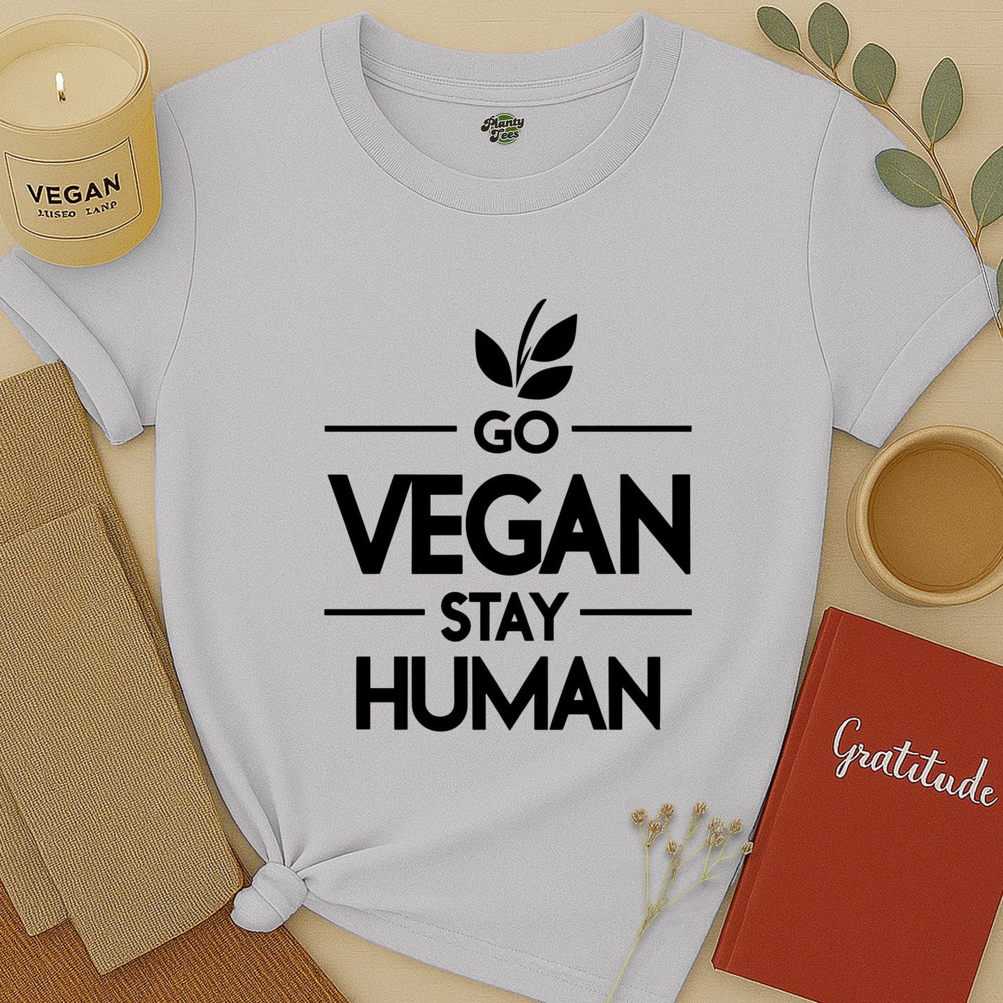 Go Vegan Stay Human T-Shirt