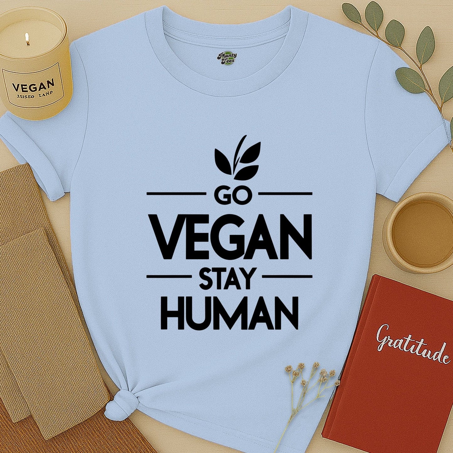 Go Vegan Stay Human T-Shirt