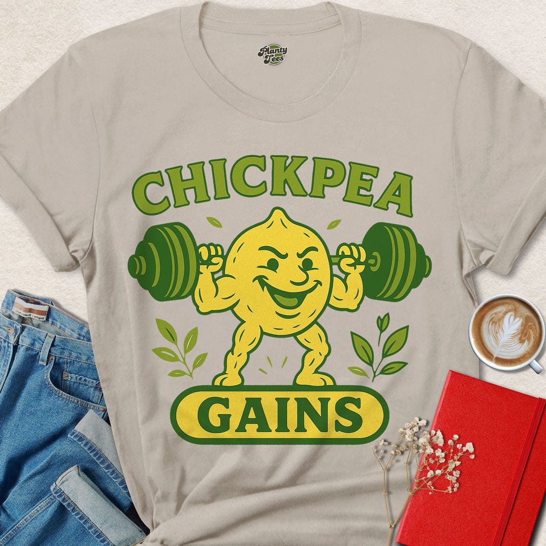 Chickpea Gains Weightlifter T-Shirt