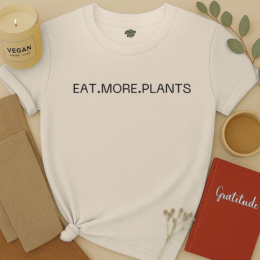 Eat More Plants Typo T-Shirt
