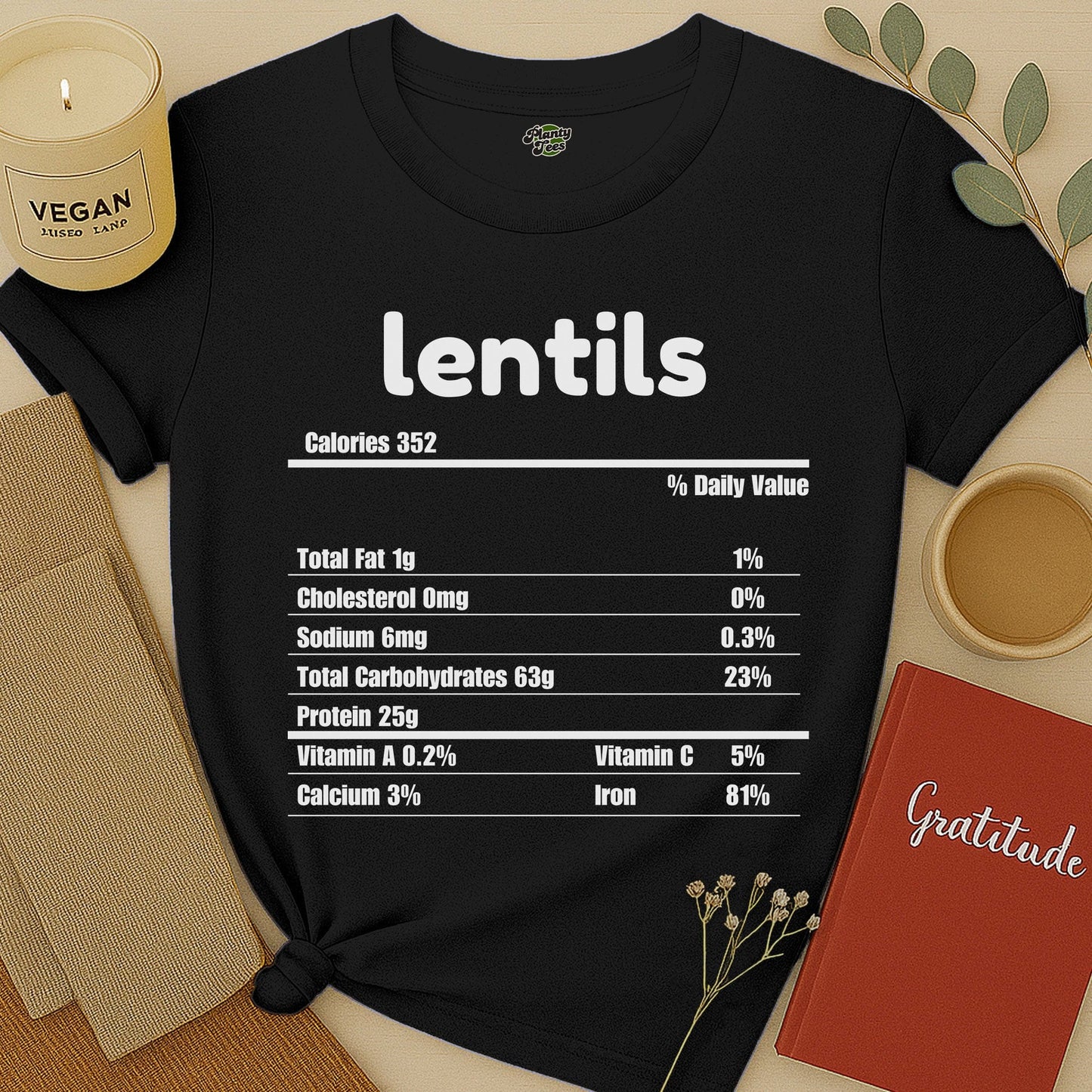 Lentils Nutrition Facts T-Shirt