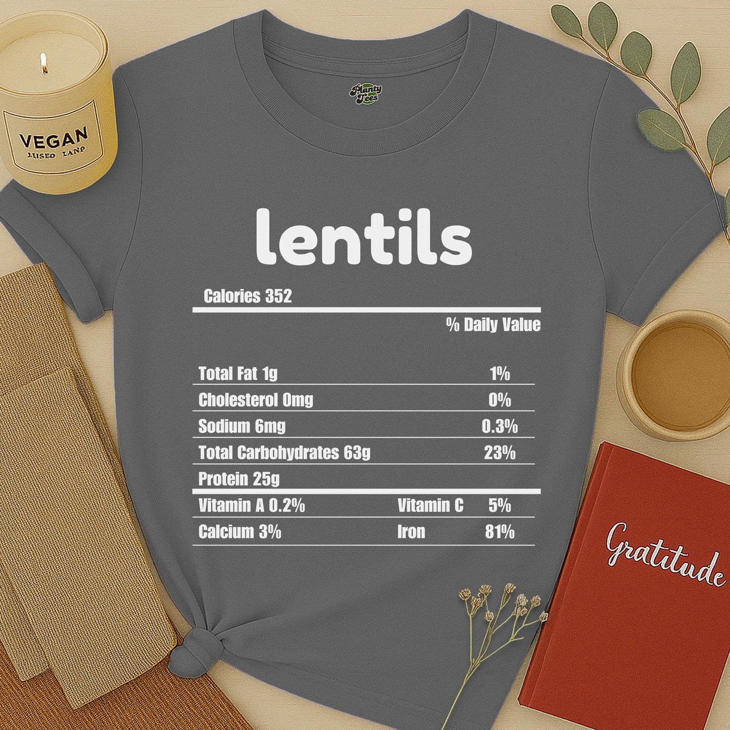 Lentils Nutrition Facts T-Shirt