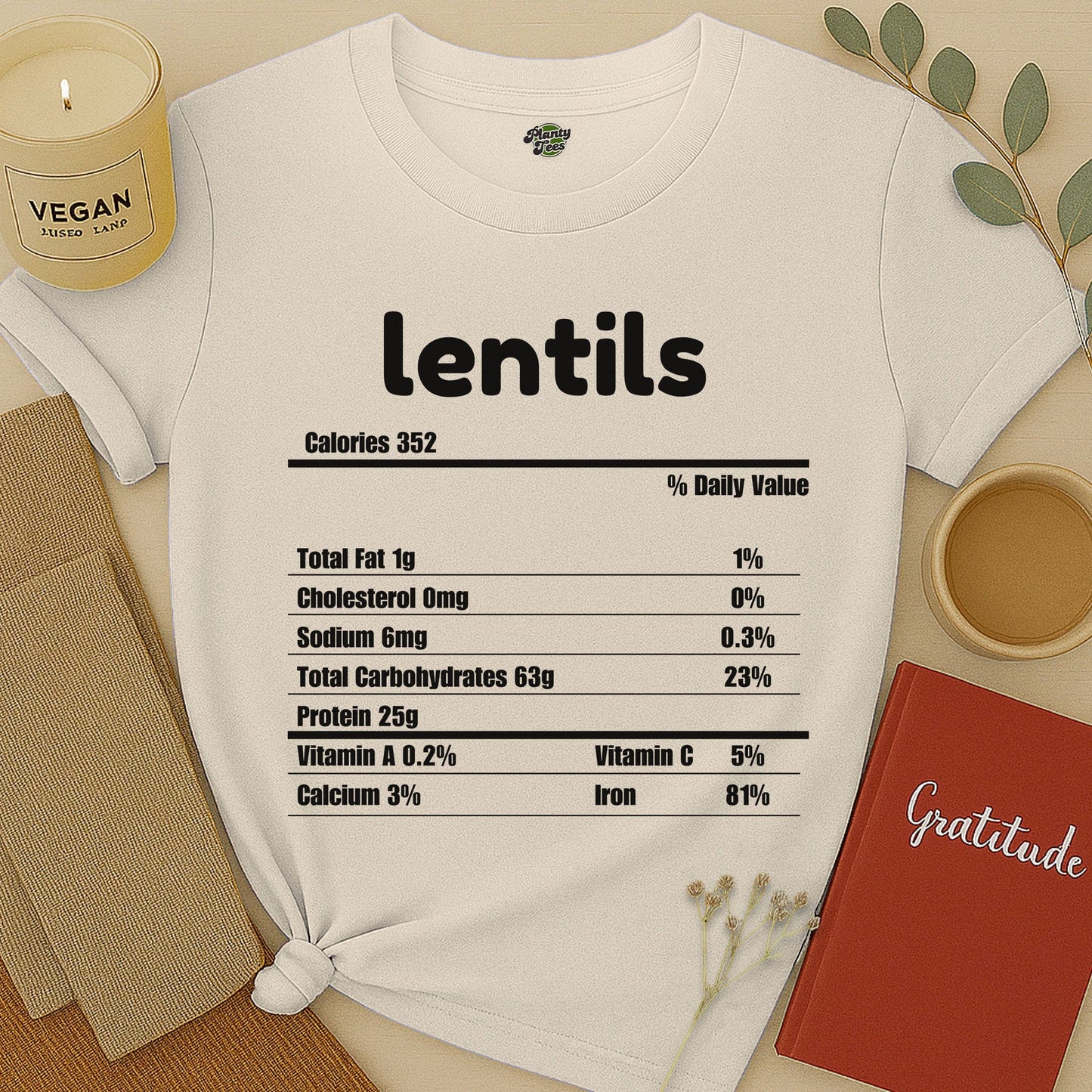 Lentils Nutrition Facts T-Shirt