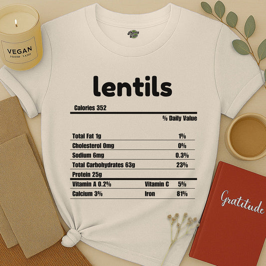 Lentils Nutrition Facts T-Shirt