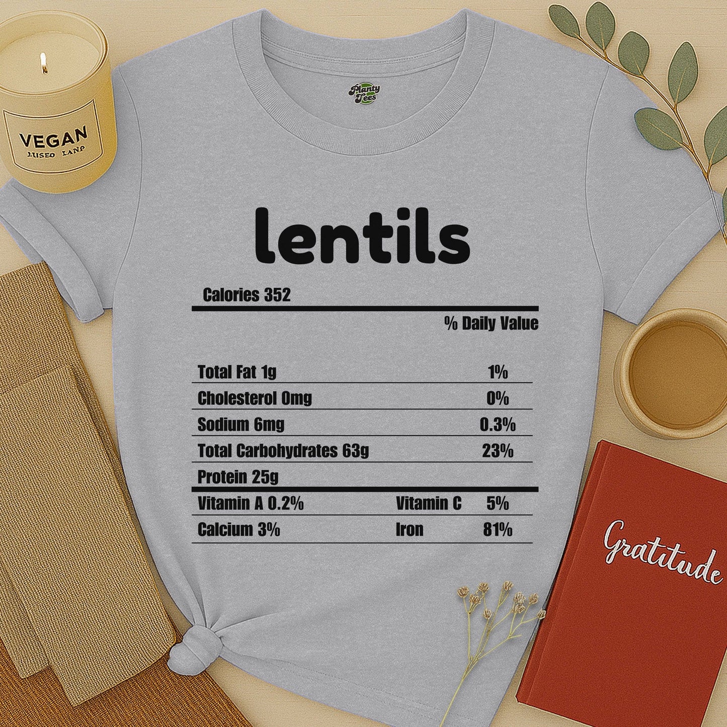 Lentils Nutrition Facts T-Shirt