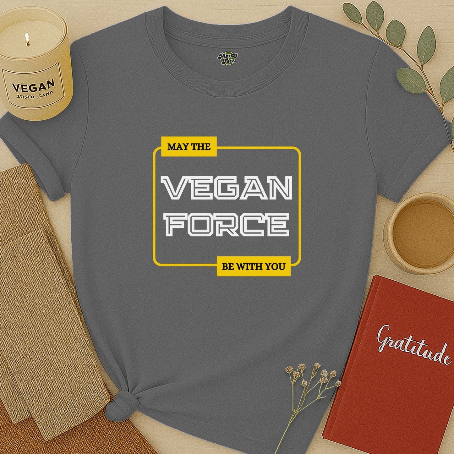 May The Vegan Force With You T-Shirt