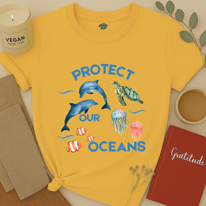 Protect Our Oceans, Colorful T-Shirt