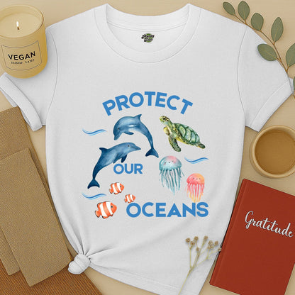 Protect Our Oceans, Colorful T-Shirt