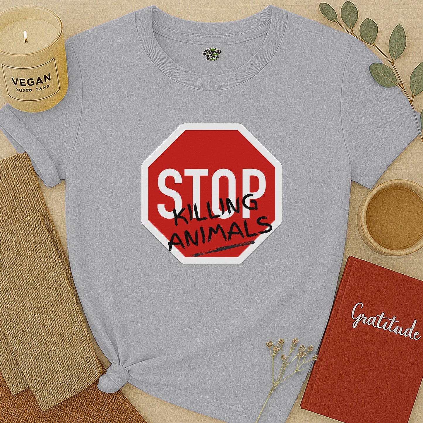 Stop Killing Animals Sign T-Shirt