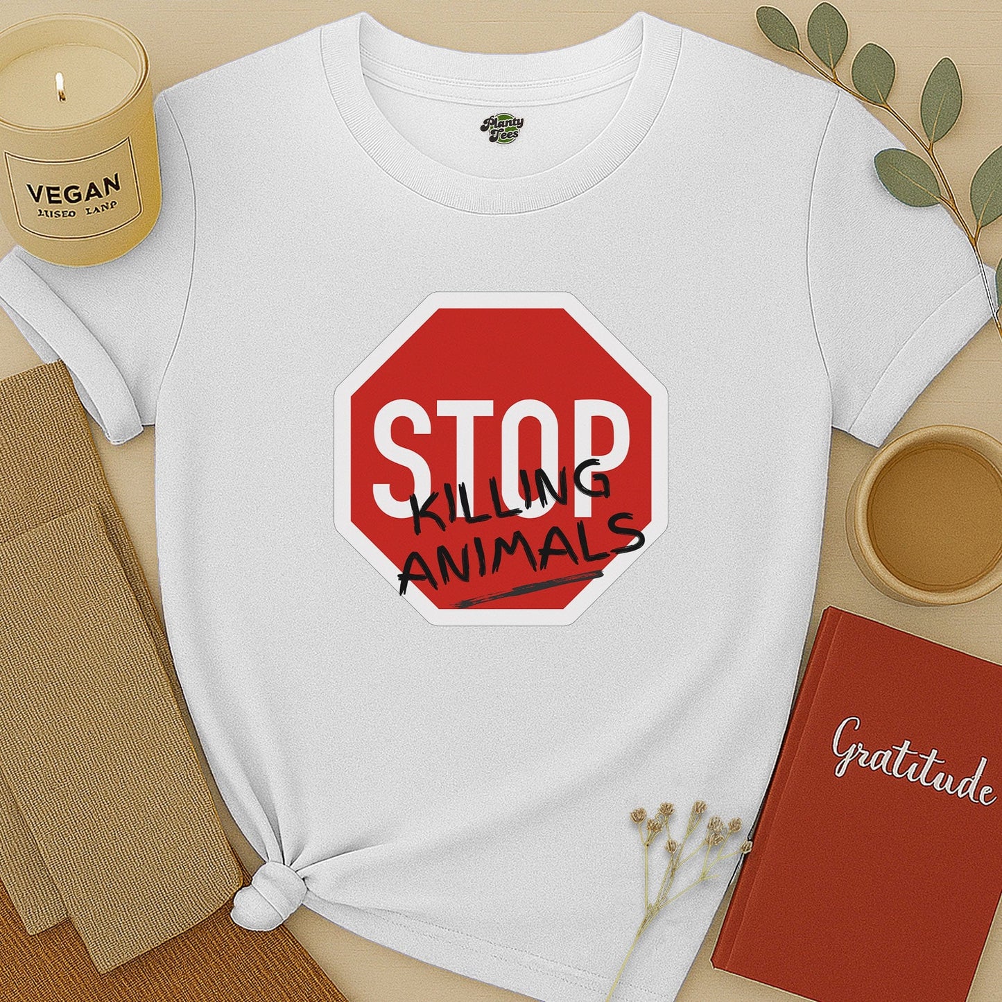 Stop Killing Animals Sign T-Shirt