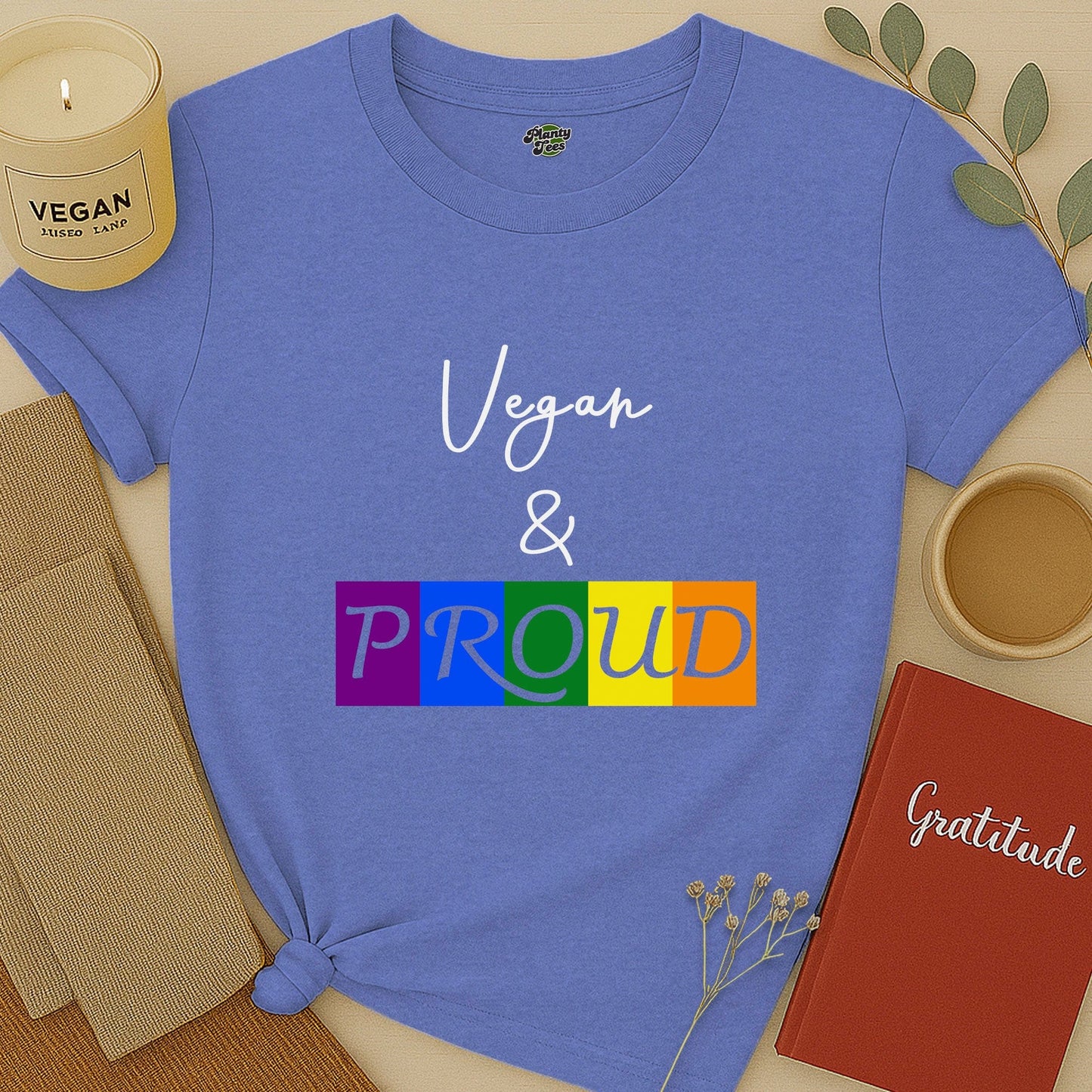 Vegan & Proud Rainbow T-Shirt