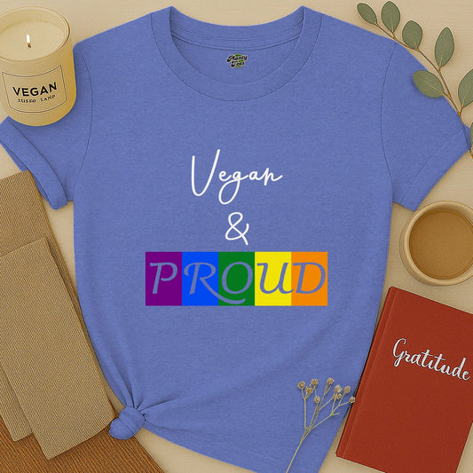 Vegan & Proud Rainbow T-Shirt