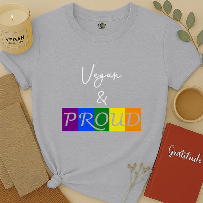Vegan & Proud Rainbow T-Shirt