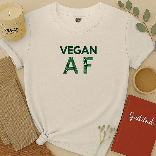 Vegan AF with Leafy Design T-Shirt