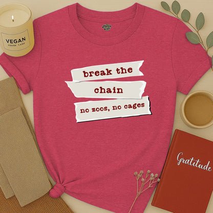 Break the Chain, No Zoos No Cages T-Shirt